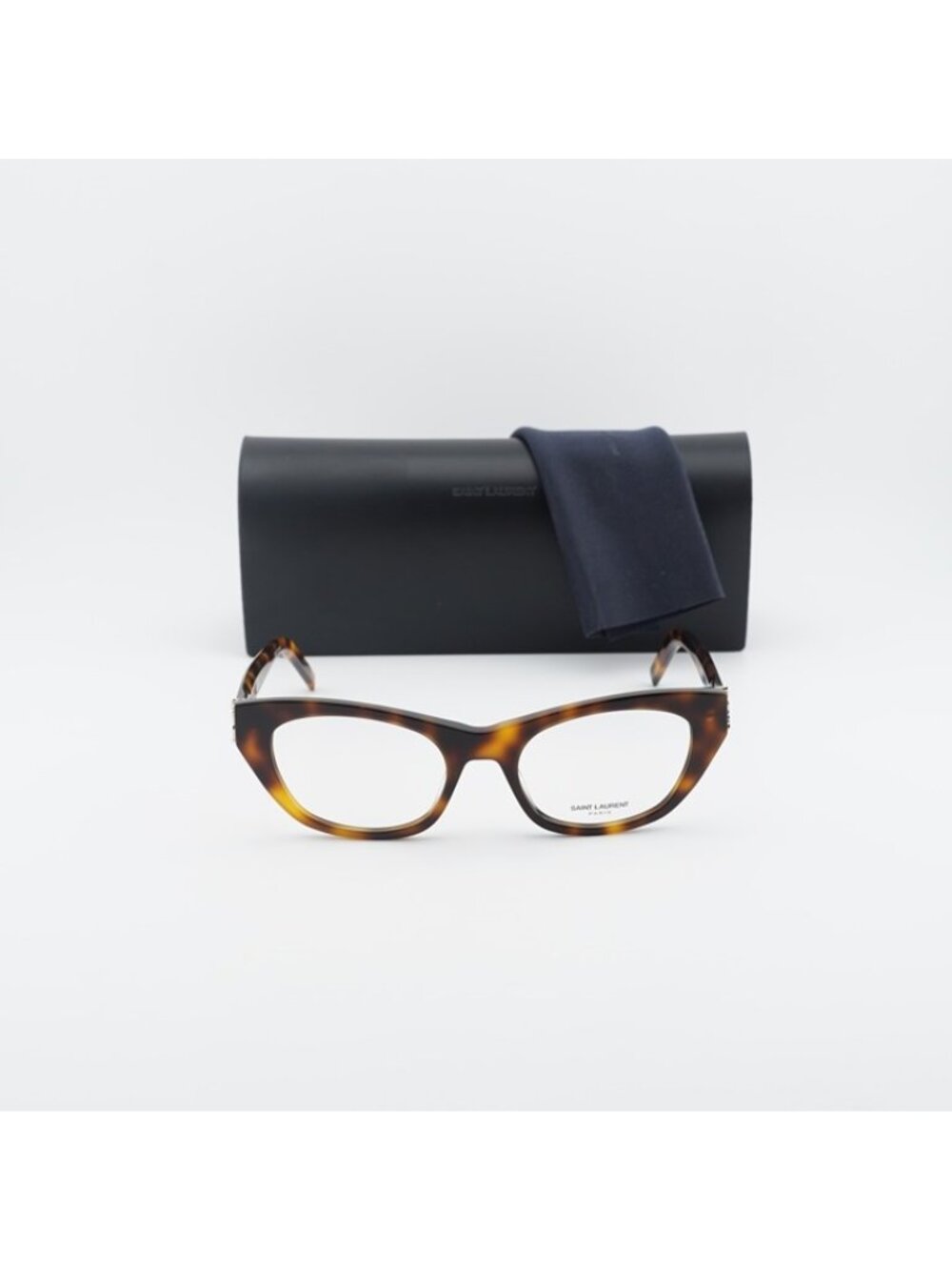 Saint Laurent SLM80 002 Eyeglasses Dark Havana 52mm Cat Eye Frame - Picture 12 of 12